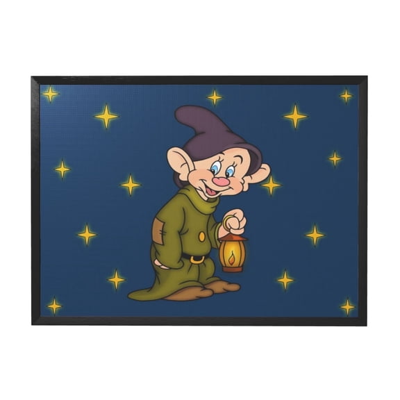 Dopey Lantern Black Framed Canvas Wall Art Fashion Decor, 12x16in Wall Decor For Living Room, Bedroom, Office