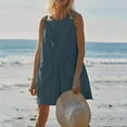 thumbnail image 2 of IROINID Womens One Piece Shorts,Womens Solid Color Hollow Back Overalls Jumpsuit Navy L, 2 of 9
