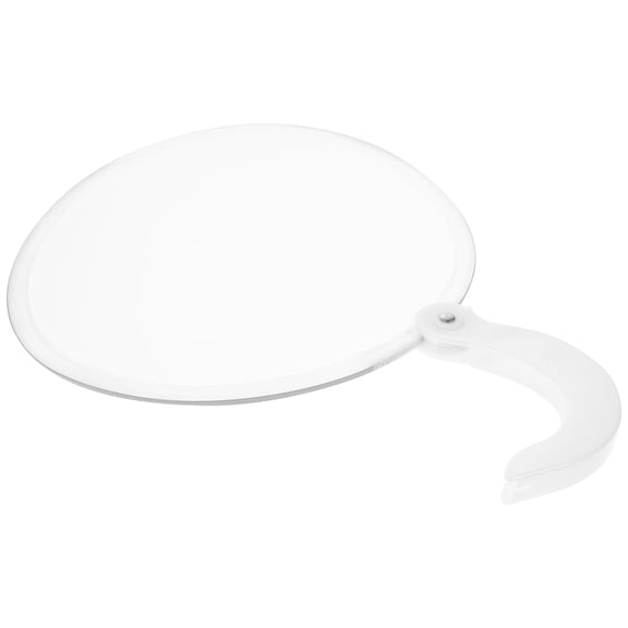 PTOOTP Folding Round Hand Fan White for Women Birthday Party Decoration 1 Piece 10.81 x 7.86 x 0.47 inches