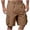 Khaki Shorts for Men, variant on Men's Cargo Pants Elastic Waist Multi Pocket Design Solid Pattern High Quality Material For Lasting Wear Beige XXL