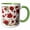 Green/White, variant on 3drose, Anemone Floral Pattern Vector Cut Out, 15oz Mug