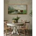 thumbnail image 3 of Drsoum 20x40in Natural Framed Vintage Landscape Large Canvas Wall Art Cow Farm Classic Wall Prints Modern Farmhouse Bathroom Office Decor, 3 of 6