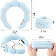 thumbnail image 3 of Spa Headband for Washing Face Wristband Set Sponge Makeup Skin Care Terry Cloth Bubble Soft Get Ready Hairband Women Girls Puffy Padded Headwear Non Slip Thick Hair Accessory, 3 of 8