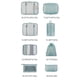 thumbnail image 2 of Bearachild 8 unidades/juego de pantalones de Hotel, bolsas de almacenamiento con cierre de cremallera, para acampar, senderismo, ropa interior de nailon Almacenamiento y organización del hogar Azul Bearachild HA071144-04, 2 of 6