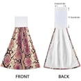 thumbnail image 4 of SKYSONIC 2 PCS 12"x17" Hand Towels for Kitchen Snake Skin Pattern Bathroom Hand Towels Kitchen Towels with Hanging Loop, Animal Brown Snakeskin Hanging Tie Towels, 4 of 6