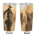thumbnail image 4 of Vintage Western Cowboy 20oz Tumbler with Lid And Straw Insulated Mug Stainless Steel Vacuum Double Wall Mug For< Car>, 4 of 8
