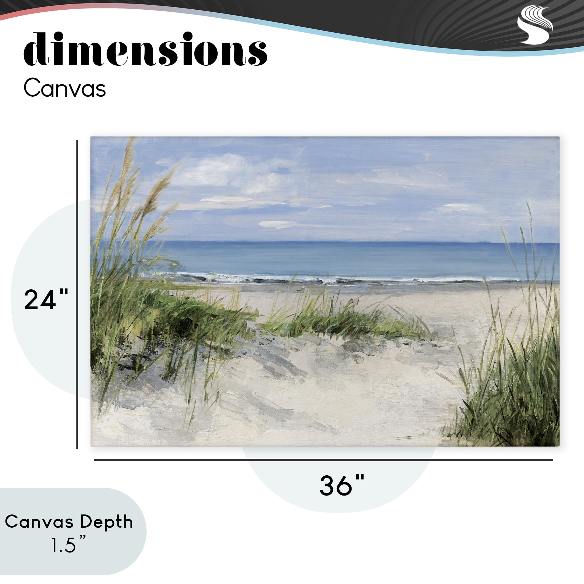 Stupell Industries Tall Grasses by Beach Coast Canvas Wall Art, design by Sally Swatland