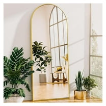 Arched Floor Mirror, 58"x18" Full Length Mirror - Freestanding Full Body Mirror with Stand for Bedroom or Living Room ()