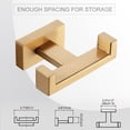 thumbnail image 4 of Wowow Wall Mount Knob Double Robe/Towel Hook in Gold, 4 of 5