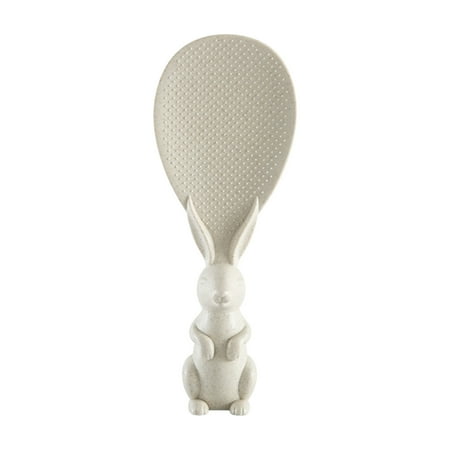 

solacol Pp Shaped Non-Stick Kitchen Rice Spoon (White Rabbit) Standing Rabbit Spoon
