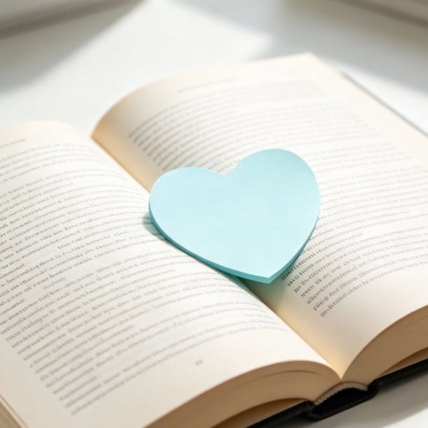 Notas adhesivas con forma de corazón | Blocs de notas adhesivas para recordatorios para estudiantes y oficina