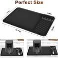 thumbnail image 2 of Heat-resistant silicone countertop mat, 25.59 inches x 15.75 inches air fryer mat, with kitchen accessory rack, compatible, microwave oven, coffee maker, kitchen countertop protector, 2 of 5