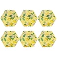 thumbnail image 2 of Balery 6 Pcs Lemonleather Coasters Set, Drink Table Cup Coasters For Living Room Kitchen Coffee Decor, 2 of 9