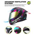 thumbnail image 5 of HAX Obsidian Full Face Dual Visor Adult Motorcycle Helmet for Motorbike Street Bike with Pinlock Ready DOT Approved, 5 of 8