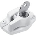 thumbnail image 1 of PrimeLine U 9928 Keyed Sash Lock Security Lock Only Unlocks With Key For Aluminum Vinyl or Wood DoubleHung Windows 2 Hole Centers HeavyDuty Zinc Diecast White Single Pack, 1 of 1