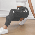 thumbnail image 6 of MLDRA Womens Sweatpants Joggers with Pockets Bottom Lounge Pant Lady Athletic Gym Lounge Pants Side Stripe for Workout Running Gray, 6 of 7