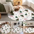 thumbnail image 5 of Round Rug 3.3Ft Washable Non-Slip, Christmas Tree Circle Area Rugs for Living Room Bedroom, Xmas Snowflake Tree Green Indoor Floor Mats Carpet Runner for Home Decor Aesthetic, 5 of 8