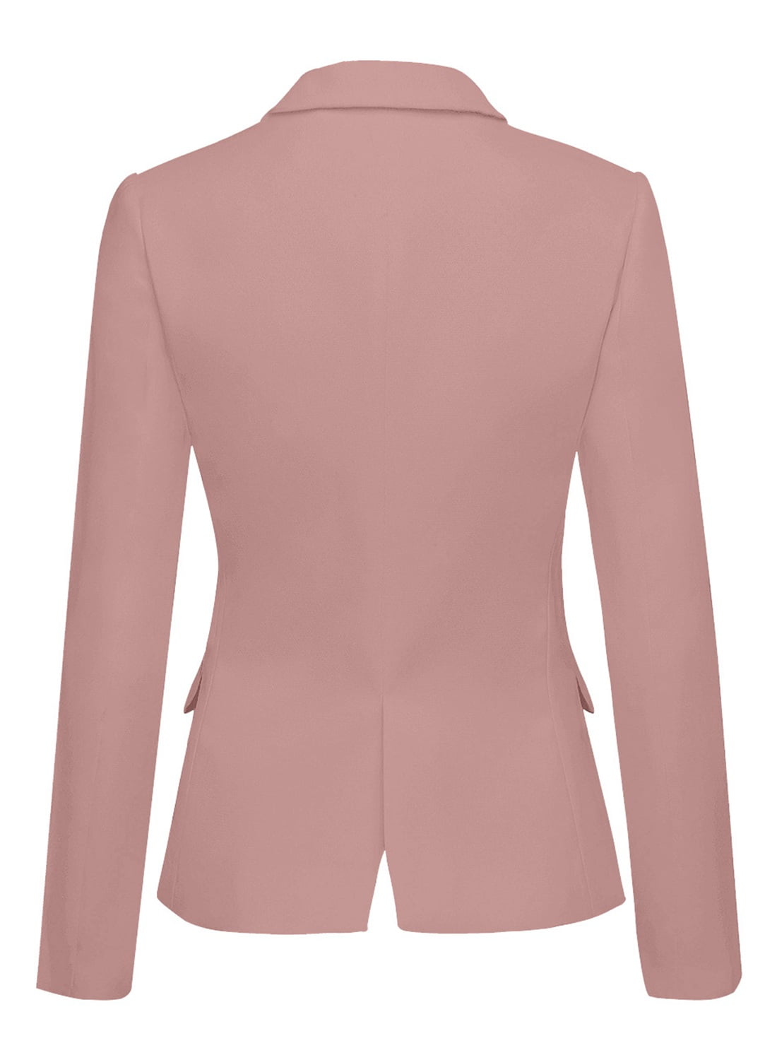 LookbookStore Women's Notched Lapel Work Office Blazer, Long