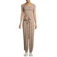 thumbnail image 2 of No Boundaries Juniors' Smocked Top and Wide Leg Pants Set, 2 of 6