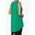thumbnail image 4 of Women's PLUS Essentials Luxe Jersey Tunic V-Neck Relaxed Fit Sleeveless Top, 4 of 7
