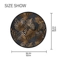 thumbnail image 5 of 36.2 Inch Round Floor Mat Zebra Print Carpet Decor Rug for Living Room Bedroom, 5 of 6