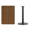 thumbnail image 3 of Flash Furniture 30'' x 42'' Rectangular Walnut Laminate Table Top with 24'' Round Bar Height Table Base, 3 of 3