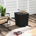 thumbnail image 6 of ZHICHUN Outdoor Resin Storage Side Table Wicker Accent Table With Removable Lid For Patio Backyard Poolside, 6 of 6