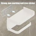 thumbnail image 4 of tzyudk Bathroom Mobile Phone Rack No Punching Paper Towel Storage And Storage Rack Household Roll Up Paper Box Suction Paper Box Wall Mounted Affordable Useful White Plastic, 4 of 6