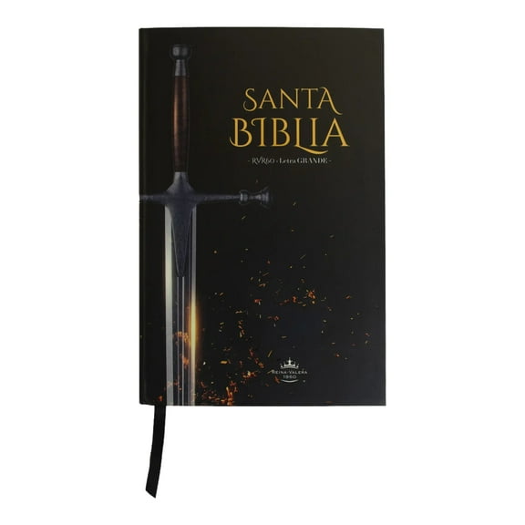 Biblia Espada Letra Grande 12 Puntos RV1960 Imitacion Piel Negro