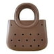 thumbnail image 5 of Bolsa de playa para mujeres Impermeable para el agua Pequeña bolsa Multipropósito de almacenamiento de verano con agujero Marrón, 5 of 8