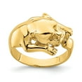 thumbnail image 1 of Solid 14k Yellow Gold Jungle Cat Ring Band Size 8, 1 of 5