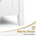 thumbnail image 2 of Without Basin White MDF spray paint double door double drawer with decorative strips bathroom cabinet 91*46*82cm, 2 of 14