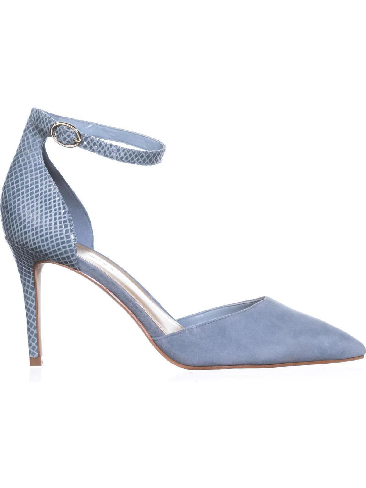 Womens Marc Fisher Daiana Ankle Strap Pumps, Light Blue Suede | Walmart ...