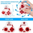 thumbnail image 2 of Fidget Pad Toy for Anxiety and Stress Relief Fidget Features Cube with Silent Button ABS Plastic Fidget Controller Pad Cube for Kids and Adults (Red), 2 of 5