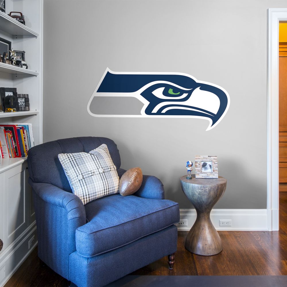 Seattle Seahawks Retro Logo Static Cling Sticker NEW!! Window or