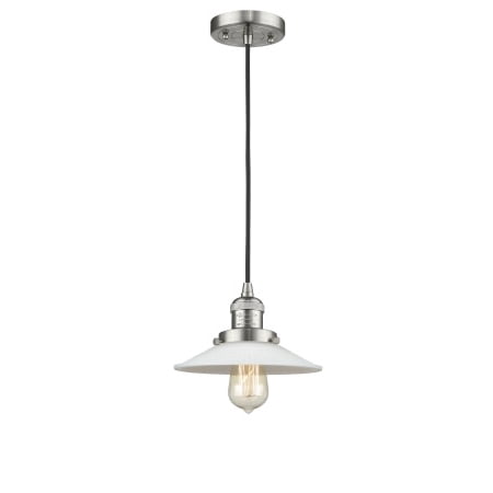 

Innovations Lighting 201C Halophane Halophane 9 Wide Mini Pendant - Brushed Satin Nickel