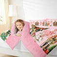 thumbnail image 4 of jejeloiu Merry Christmas Queen Comforter Set,Xmas Nutcracker Soldier Bedding Sets,Pink Ballerina Bedding Comforter Set For Child,Breathable Home Decor Reversible,3pcs, 4 of 8