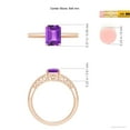 thumbnail image 4 of ANGARA Natural Emerald Cut 1.5 ct Amethyst Solitaire Ring with Milgrain in 14K Rose Gold for Women (Size-8x6mm) | February Birthstone, Anniversary, Jewelry Gift for Women | Natural Amethyst Ring, 4 of 9