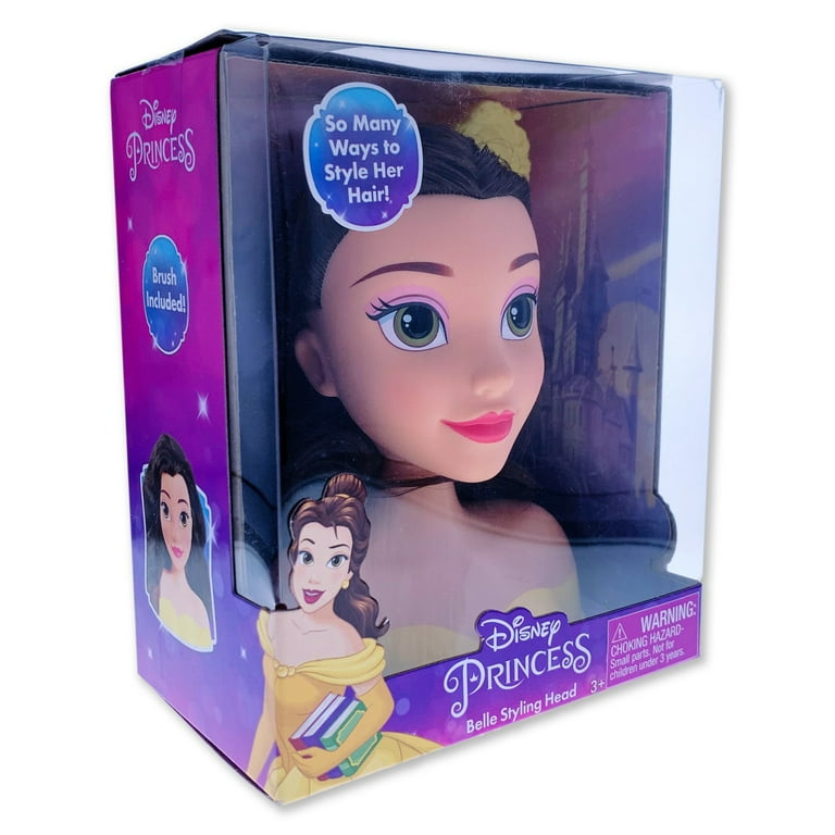 Disney Princess Belle Mini Doll Hair Styling Head Toy in Window