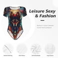 thumbnail image 4 of Balery Mystic Wolf Dreamcatcher Body de cuello redondo de manga corta para mujer Tops de manga corta Tops básicos-X-Large, 4 of 7