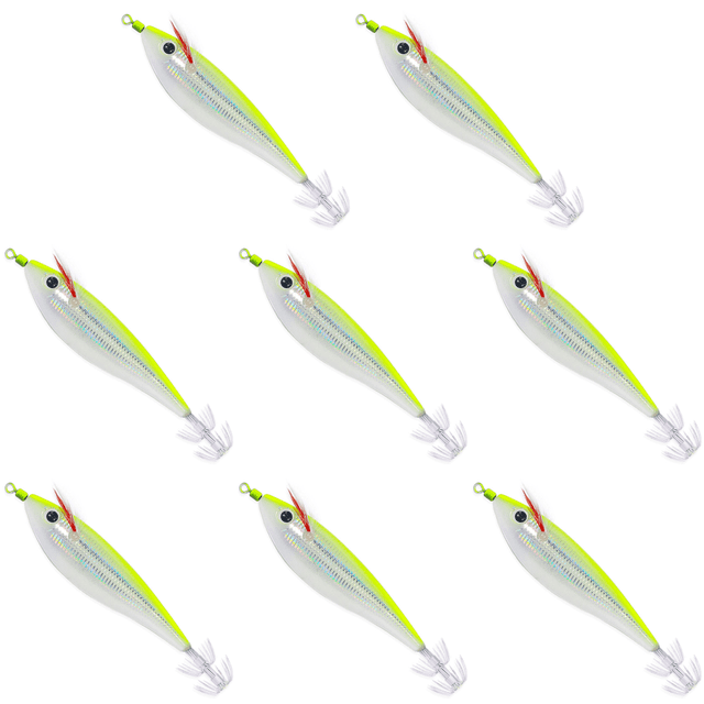 Señuelo Luminoso Pesca Camarón Anzuelo Calamar Artificial Cebo Sepia Aparejos Mar () Verde
