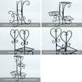 thumbnail image 5 of ANQIDI 4 Tier Square Tray Plant Stand Metal Flower Pot Display Holder Balcony Floor-standing Multilayer Shelf Rack Black, 5 of 7