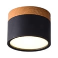 thumbnail image 1 of Luz Descendente LED de Madera Cilíndrica de 12W Montada en Superficie de Techo LED Moderna para , Cocina, , Bar, Vestíbulo, Lámpara de de , negro, 1 of 4