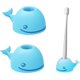 thumbnail image 1 of Soportes para cepillos de dientes para baños, paquete de 2 lindos mini organizadores de cepillos de dientes de ballena de silicona, soporte para cepillos de dientes para encimera de baño, azul bebé, 1 of 5
