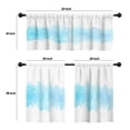 thumbnail image 4 of LALILO Kitchen Curtains and Valances Set of 3 36" Blue Water Window Treatment Tiers for Window Decor, 4 of 5