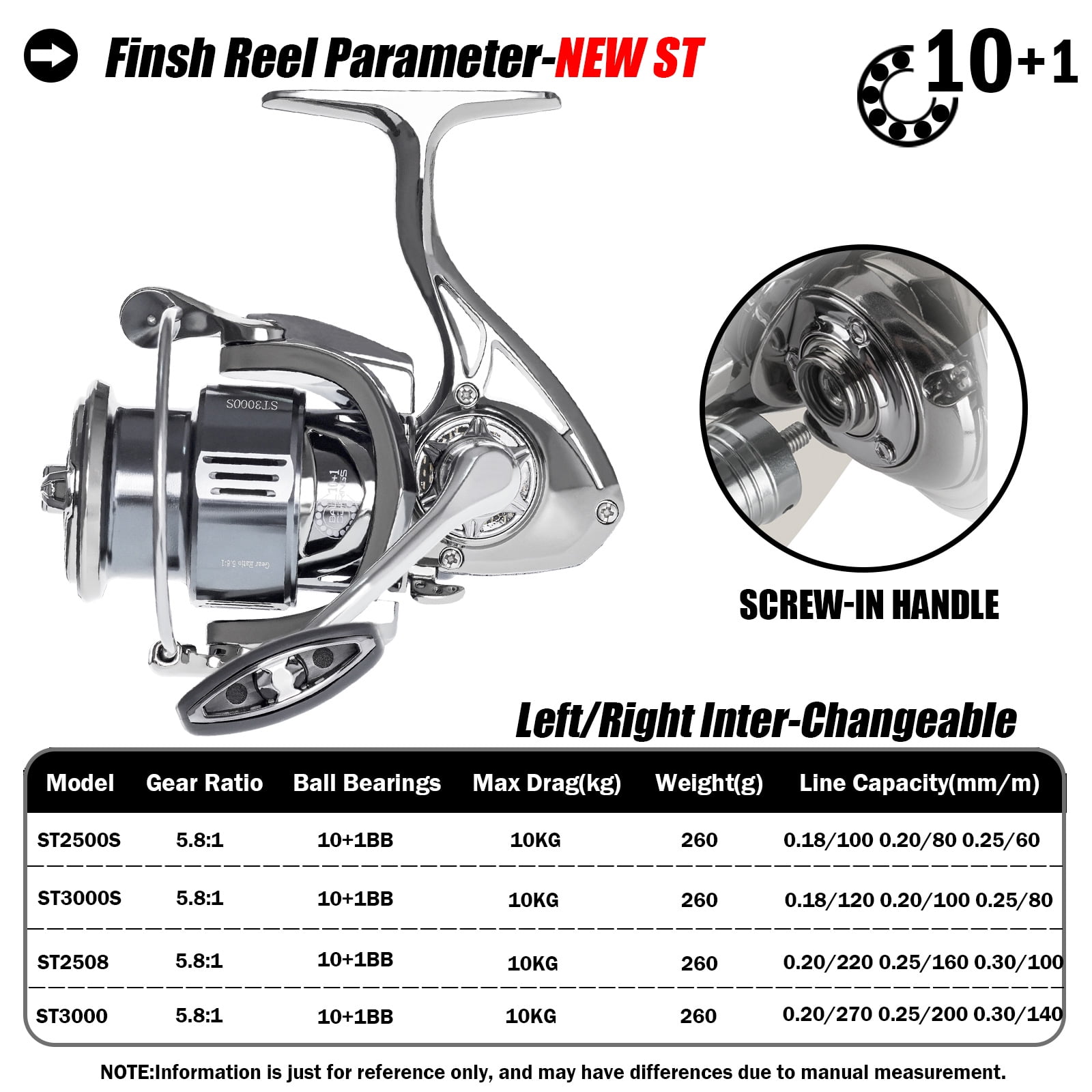 Fishing Reel Spinning Coil Super Light 10+1BB Stainless Steel Bearing 5.8:1 Sea Saltwater Waterproof Tackle For Bass Pike