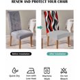 thumbnail image 4 of Stretch Chair Covers Set of 4, Abstract Wave Line Universal Fit Elastic Decorative Dining Chairs Slipcovers for Wedding, Banquet, Black Red White Gray Stripe, 4 of 6