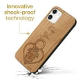 thumbnail image 3 of Case Yard Wooden Case Outside Soft TPU Silicone, Slim Fit Shockproof Wood Protective Phone Cover for Girls Boys Men and Women, Supports Wireless Charging Only You Design case for iPhone-12-Mini, 3 of 7