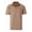 Camel, variant on Mens Regular Fit Yarn Dye Striped Short Sleeve Polo Shirt with Pocket