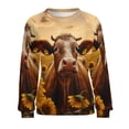 thumbnail image 7 of Farm Cows Womens Casual Crewneck Sweatshirt Long Sleeve Tops Cute Pullover Loose Fit, 7 of 7